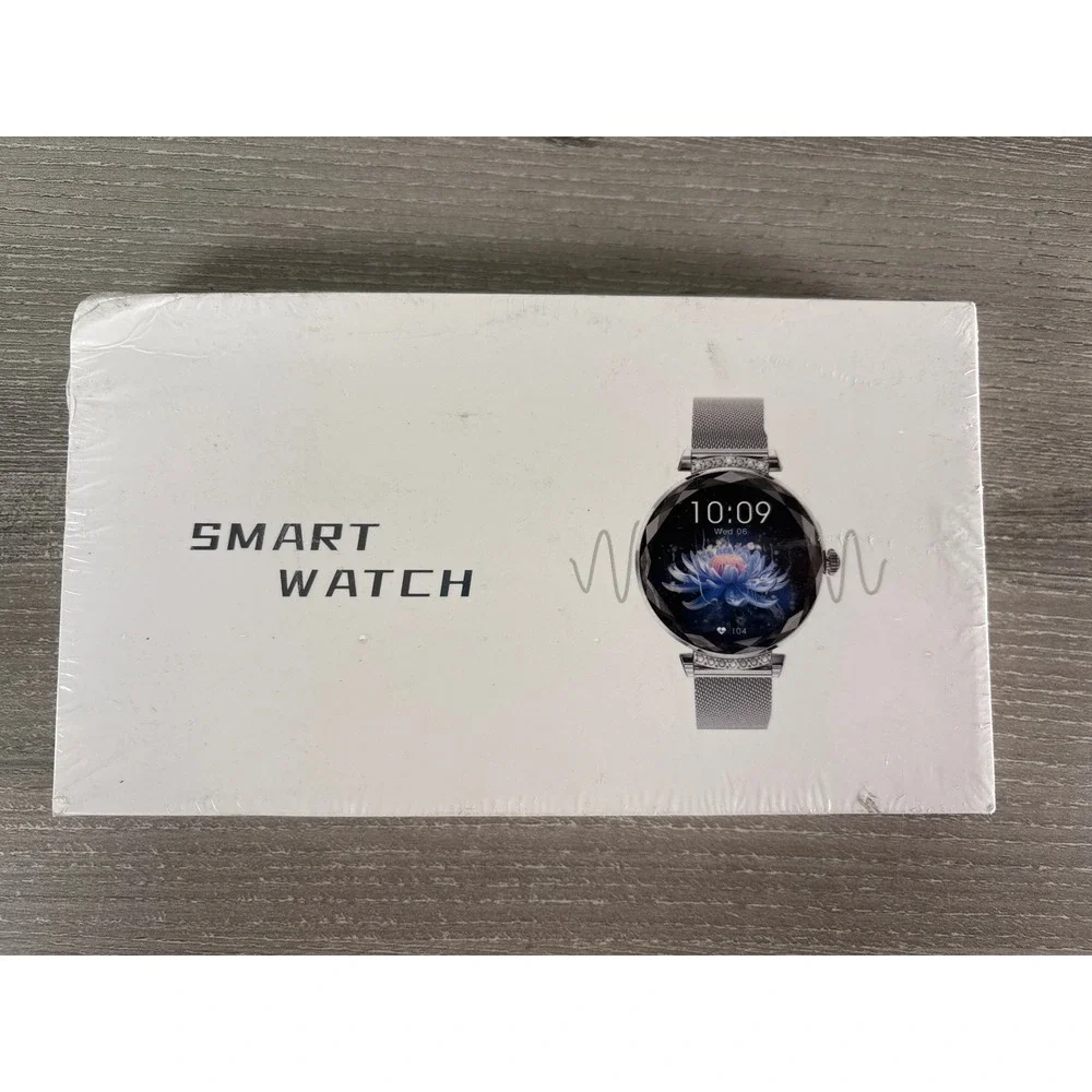Shinran Smart Watch for Women Silver Mesh‎ Band Fitness Tracker Health Monitor